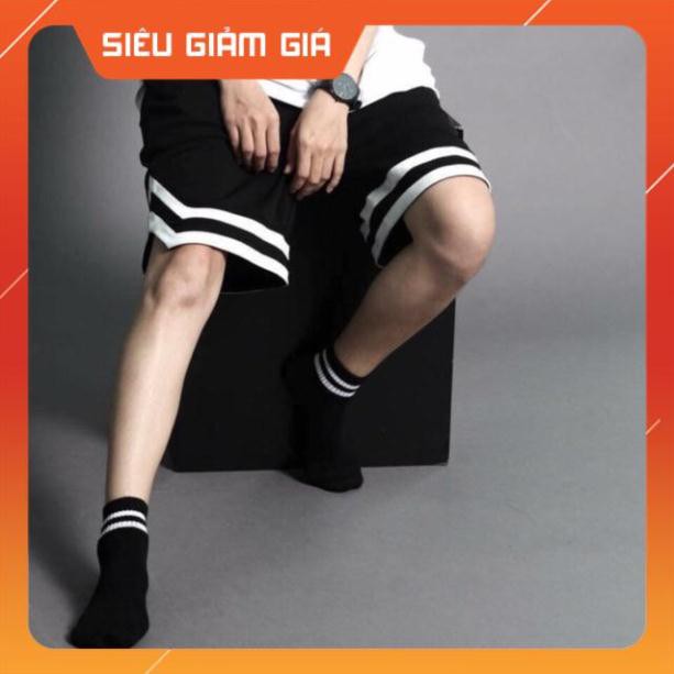 Quần Double V-short/ Short 2V màu ĐEN ❤️/Nam nữ Unisex/FREESHIP 99K ❤️