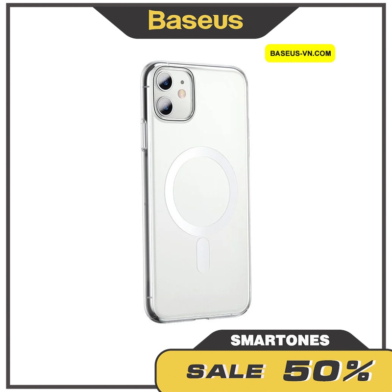 Bộ ốp lưng và cường lực cho iPhone 11 và 11 Pro Max Baseus Crystal Magnetic tích hợp nam châm