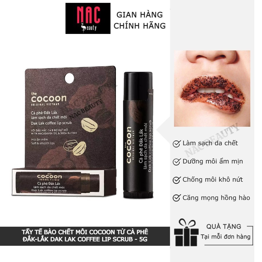 Tẩy Tế Bào Chết Môi Cocoon Từ Cà Phê Đắk-Lắk Dak Lak Coffee Lip Scrub 5g