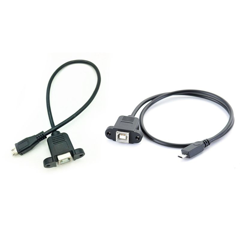 Cáp Kết Nối Micro USB Đực Sang USB 2.0 B Cái 30cm / 50cm Với Lỗ Vít Gắn Bảng Điều Khiển