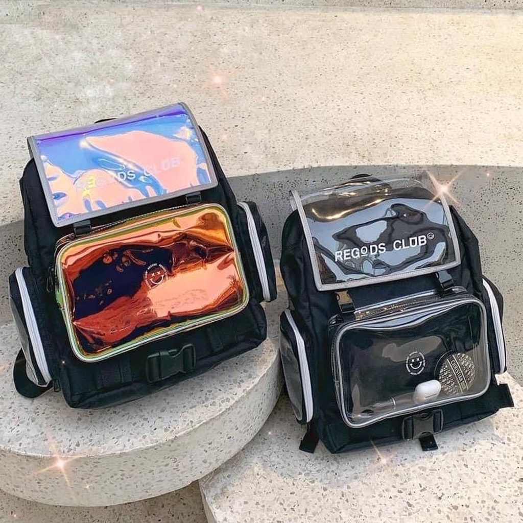 Balo Thời Trang Đi Học, đi chơi Regods ss2 Phản Quang Hologram Unisex + Tặng kèm giấy thơm