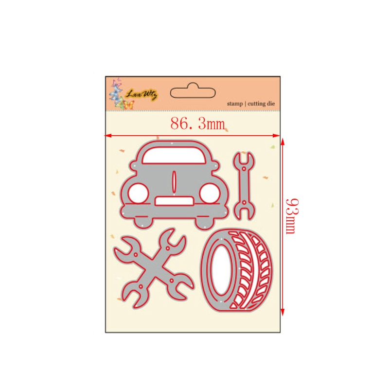 Khuôn Thép Cắt Hình Bánh Xe Chuyên Dụng Cho Tự Làm Thẻ Giấy