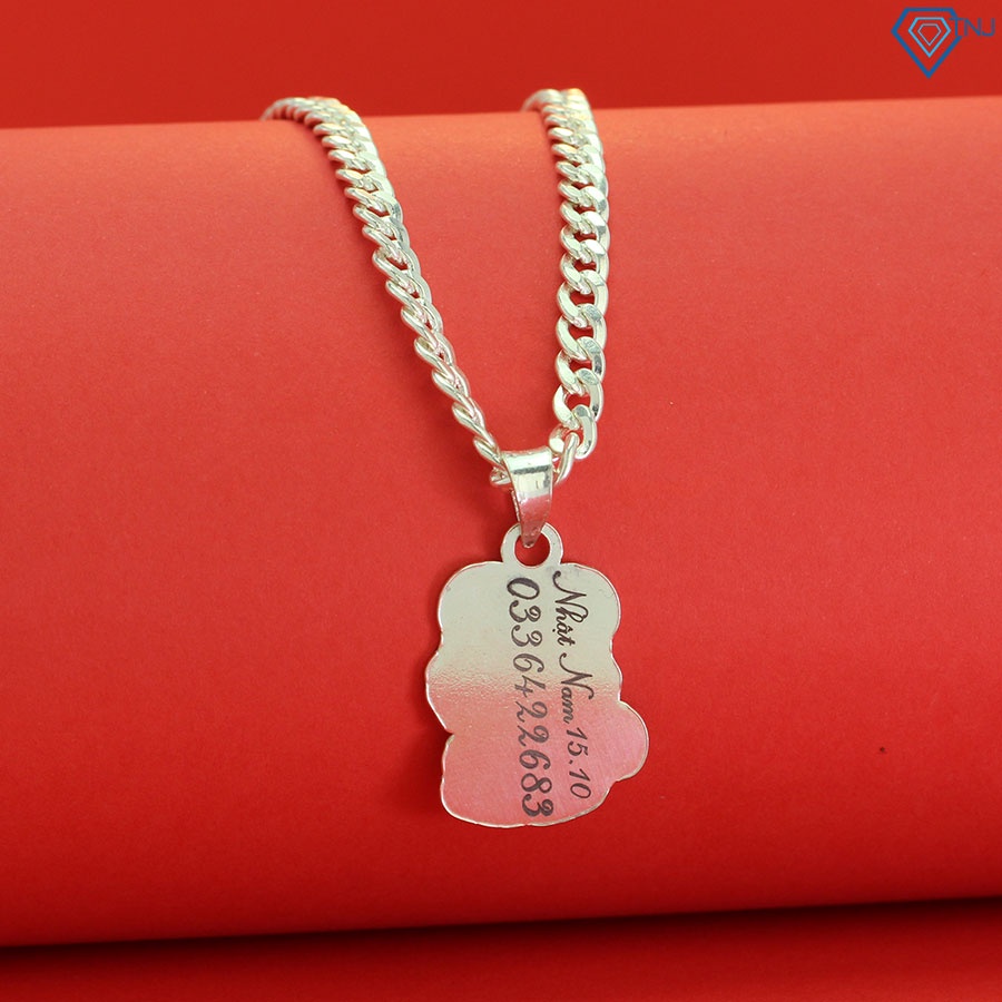 Dây chuyền bạc cho bé tuổi dần hình con hổ khắc tên DCT0048 Trang Sức TNJ