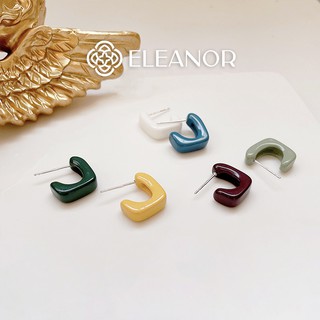 Bông tai nữ Eleanor Accessories khuyên tai basic hình học chữ L nhiều màu phong cách cá tính phụ kiện tran thumbnail