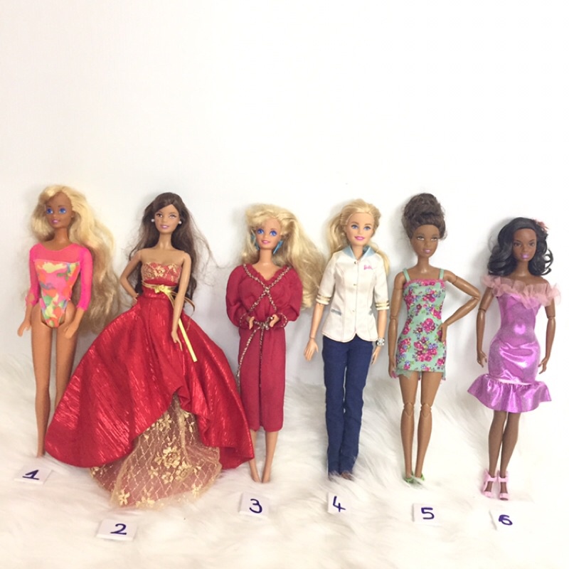 BB5-BÚP BÊ BARBIE BODY MUSE,VINTAGE,DA NÂU ĐEN ,mtm