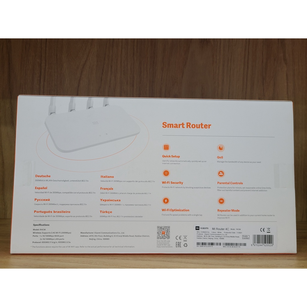 Bộ phát Wifi Xiaomi Mi Router 4C - Router phát wifi chính hãng Xiaomi tốc độ truyền cực nhanh 300Mbps