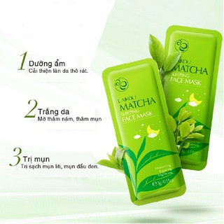 Mặt nạ trà xanh Matcha Mud Mask Laikou_ gói nhỏ 3g