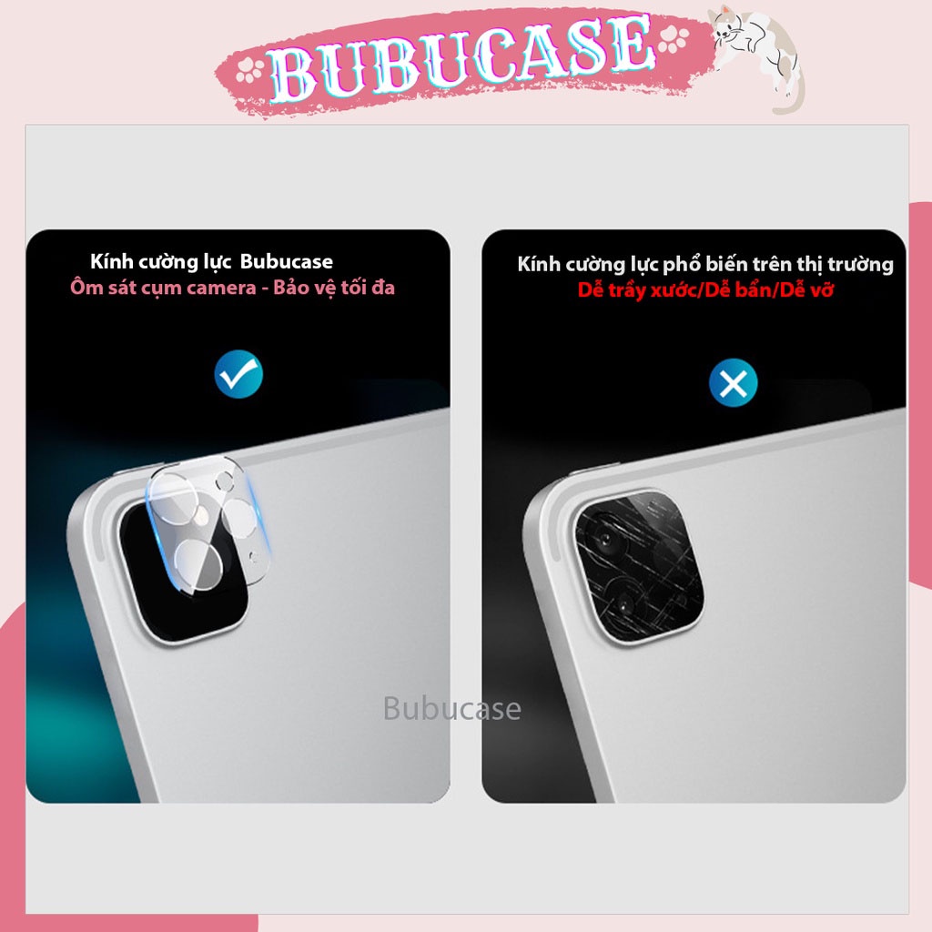 Dán kính cường lực camera iPad Pro 11" / 12.9"  chống vỡ, trầy xước cho cụm camera cao cấp