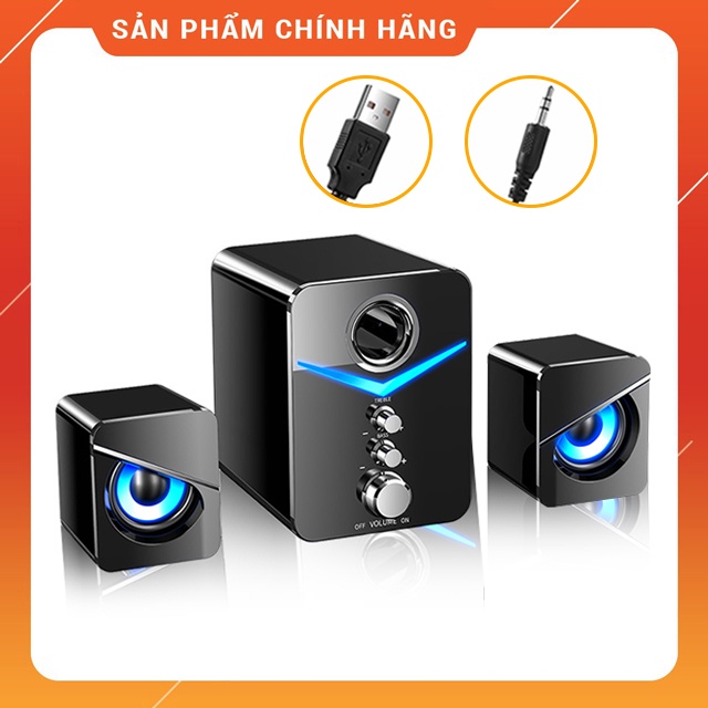 Bộ 3 Loa Vi Tính Gaming Bluetooth SADA D221 Thiết Kế Đôi Mắt Led,Âm Thanh Siêu Trầm