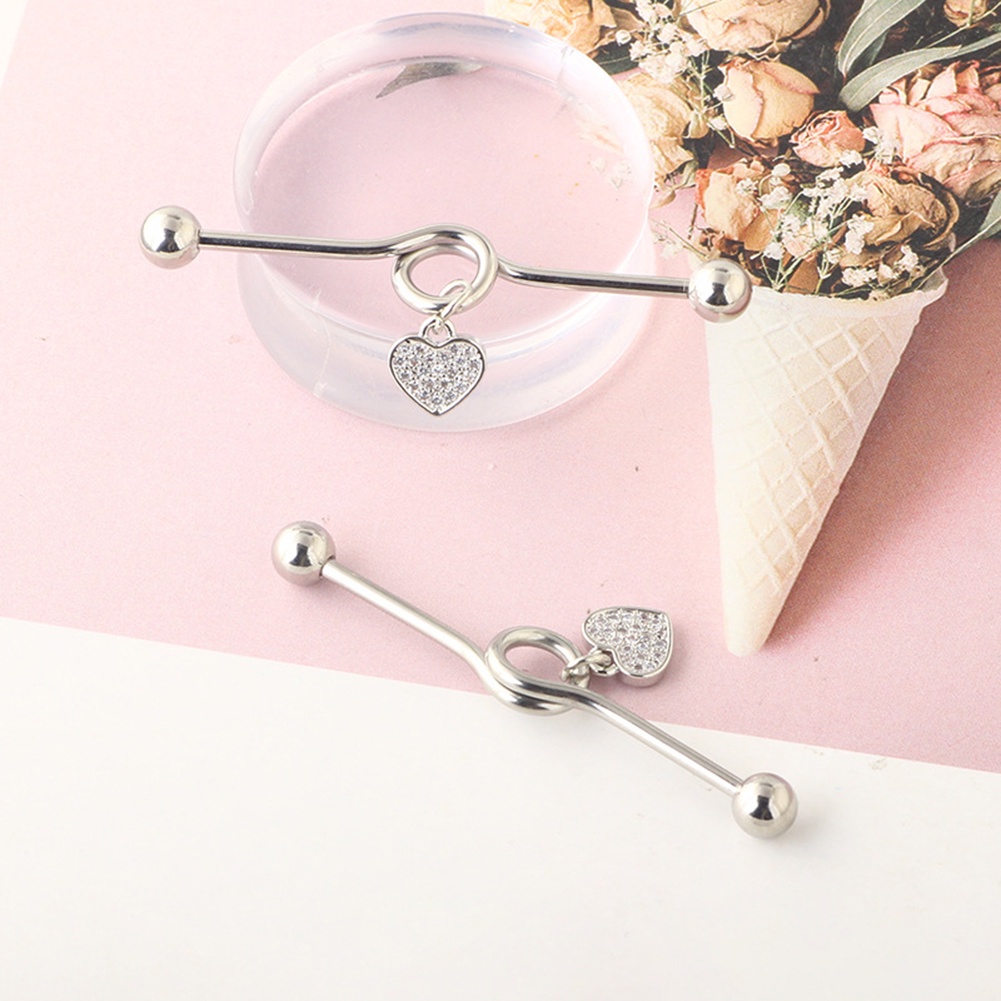 Khuyên Kẹp Sụn Tai Dáng Dài Phối Bóng Lông Nhỏ Xinh Thời Trang