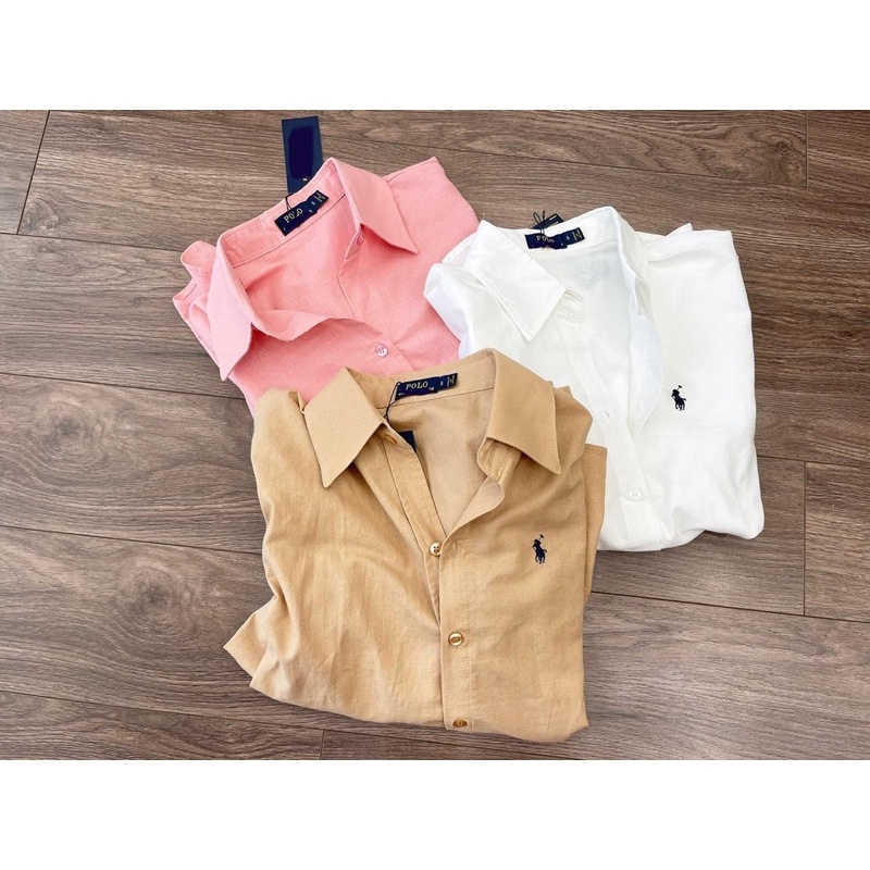 ÁO SƠMI LINEN THÊU LOGO 🐎