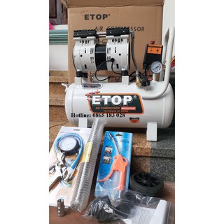 Máy nén khí, Máy nén khí etop Thái Lan kèm bộ phụ kiện - etop 25L