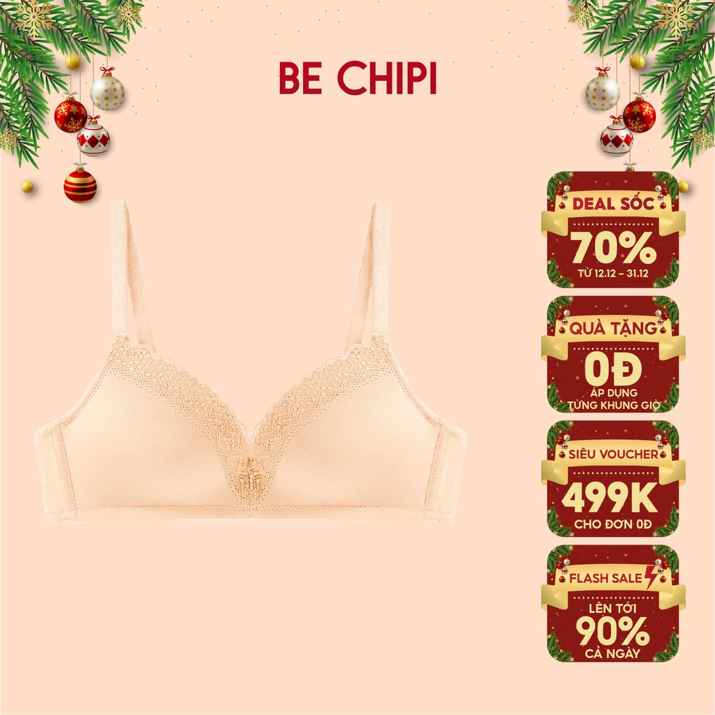 Áo Lót Không Gọng Đệm Mỏng Viền Ren Màu Trơn By Bechipi - AL0288 - Hàng mới về