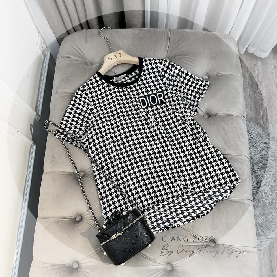 Bộ quần áo nữ Set Lụa Tằm Zic Zac Đen Mix Sooc Chun XIAOMIMI