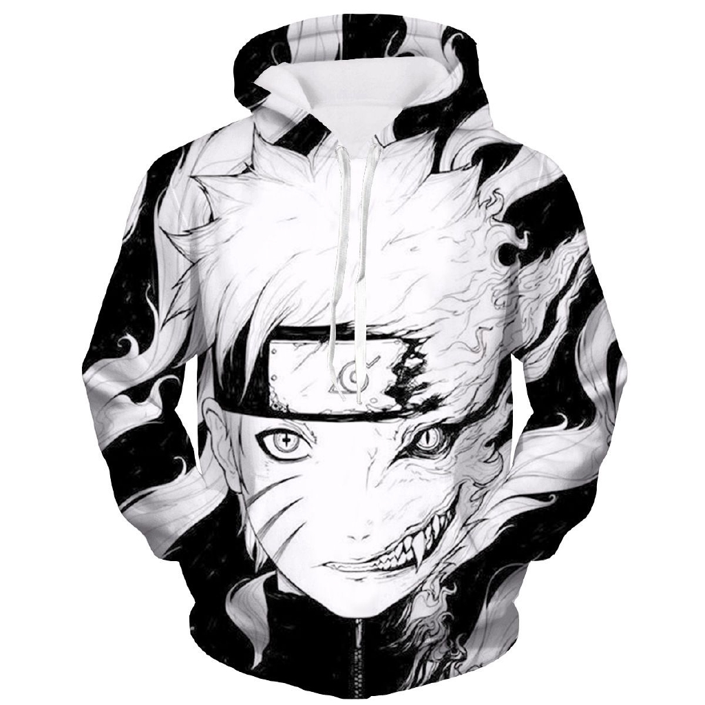 Áo Hoodie in họa tiết hoạt hình Naruto Kakashi có size S-5XL thời trang