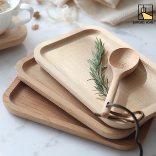 BANFANG Khay gỗ hình chữ nhật kiểu dáng tiện dụng dành cho nhà bếp