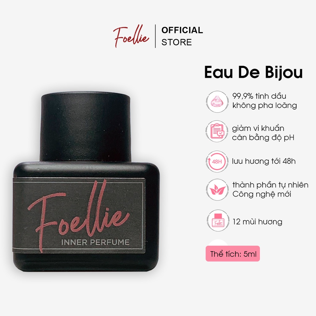 Nước Hoa Vùng Kín Foellie Eau De Bijou 5ml Hương Hoa Hồng Sexy Mãnh Liệt