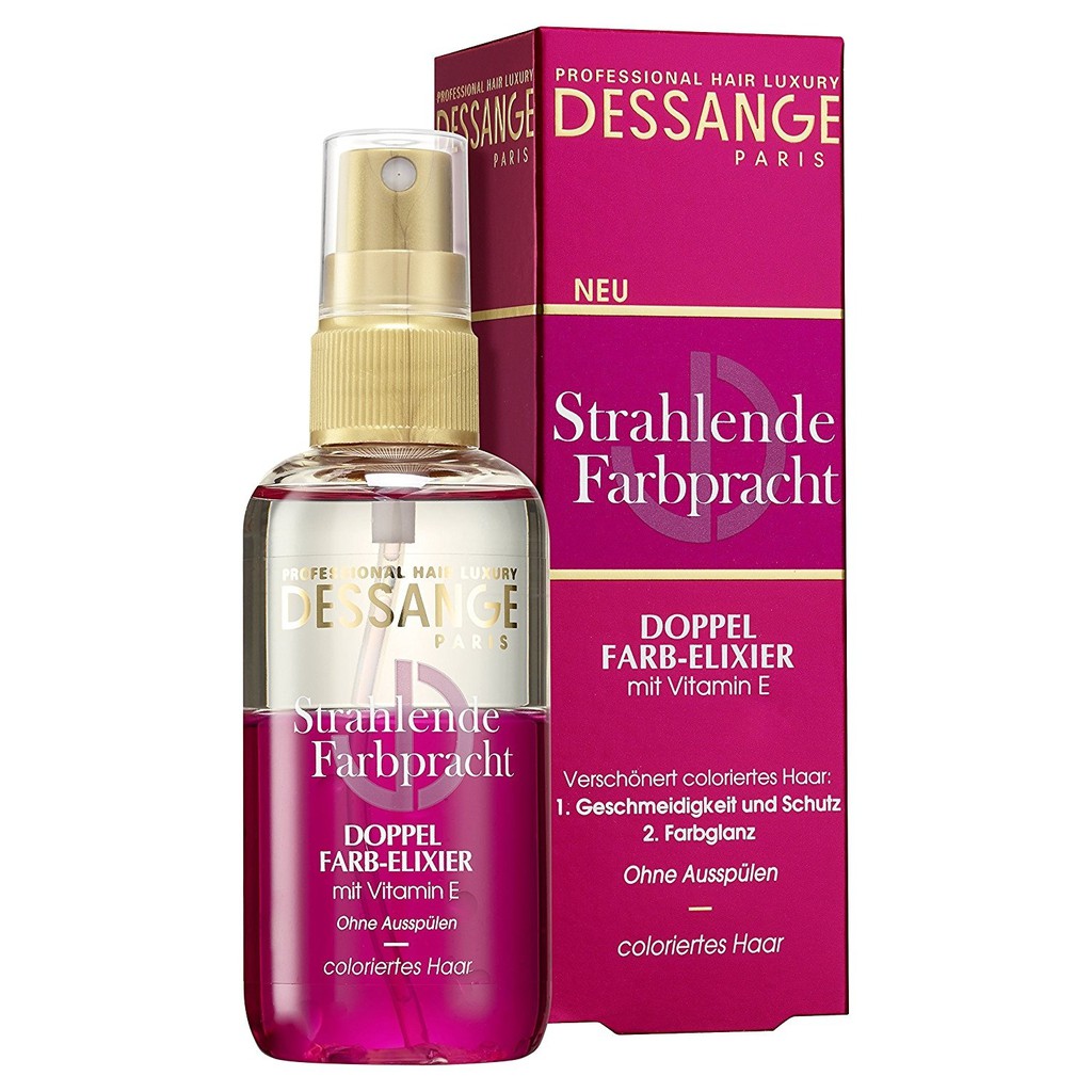 Tinh Dầu Dưỡng Tóc Dessenge Strahlende Farbpracht vitamin E 100ml Ouibeaute