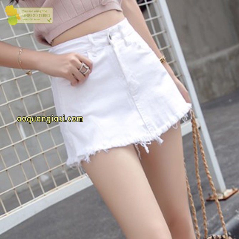 Quần giả váy kaki nữ lai tua MT709
