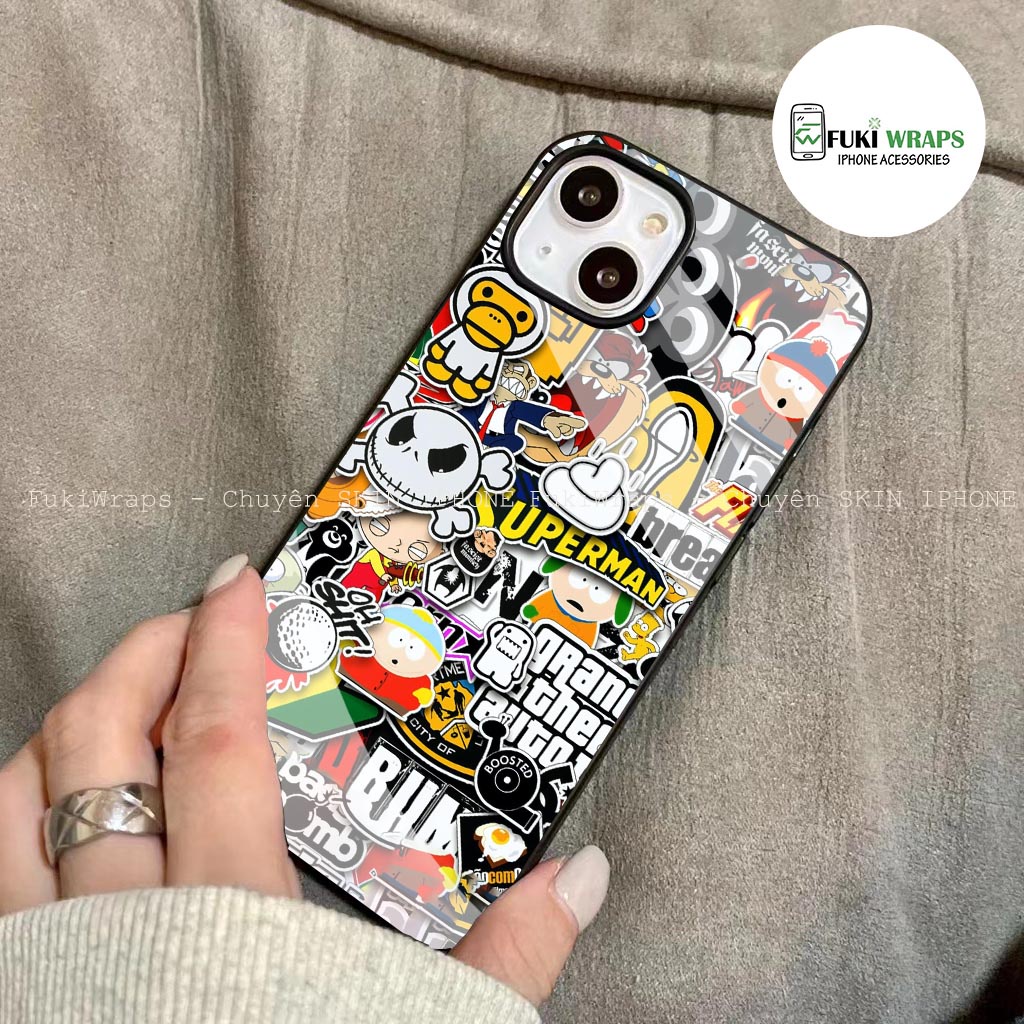 Ốp Lưng Kính Cường Lực / Case Chống Vỡ Dành Cho 13ProMax 12ProMax 11ProMax X XSMAX Fukishop