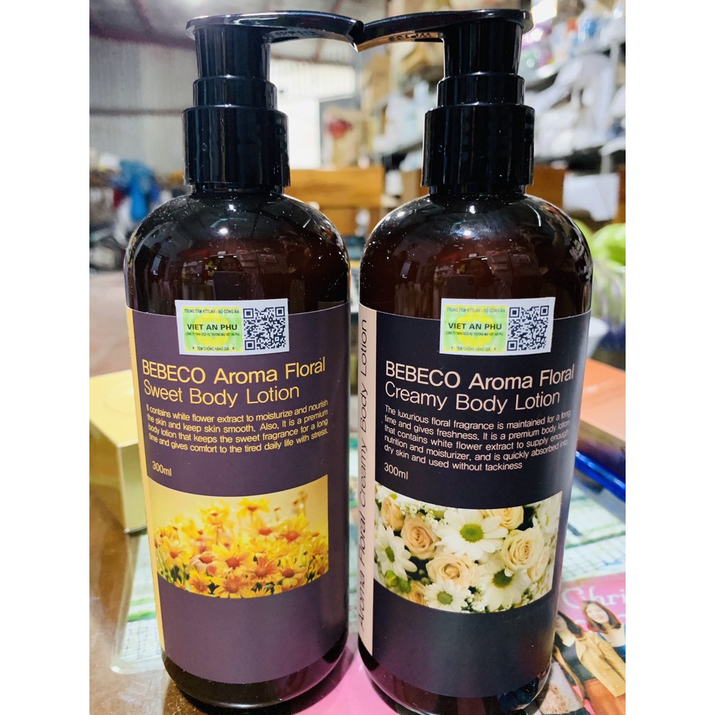 Sữa dưỡng thể hương thơm ngọt ngào BEBECO AROMA FLORAL SWEET BODY LOTION 300ml