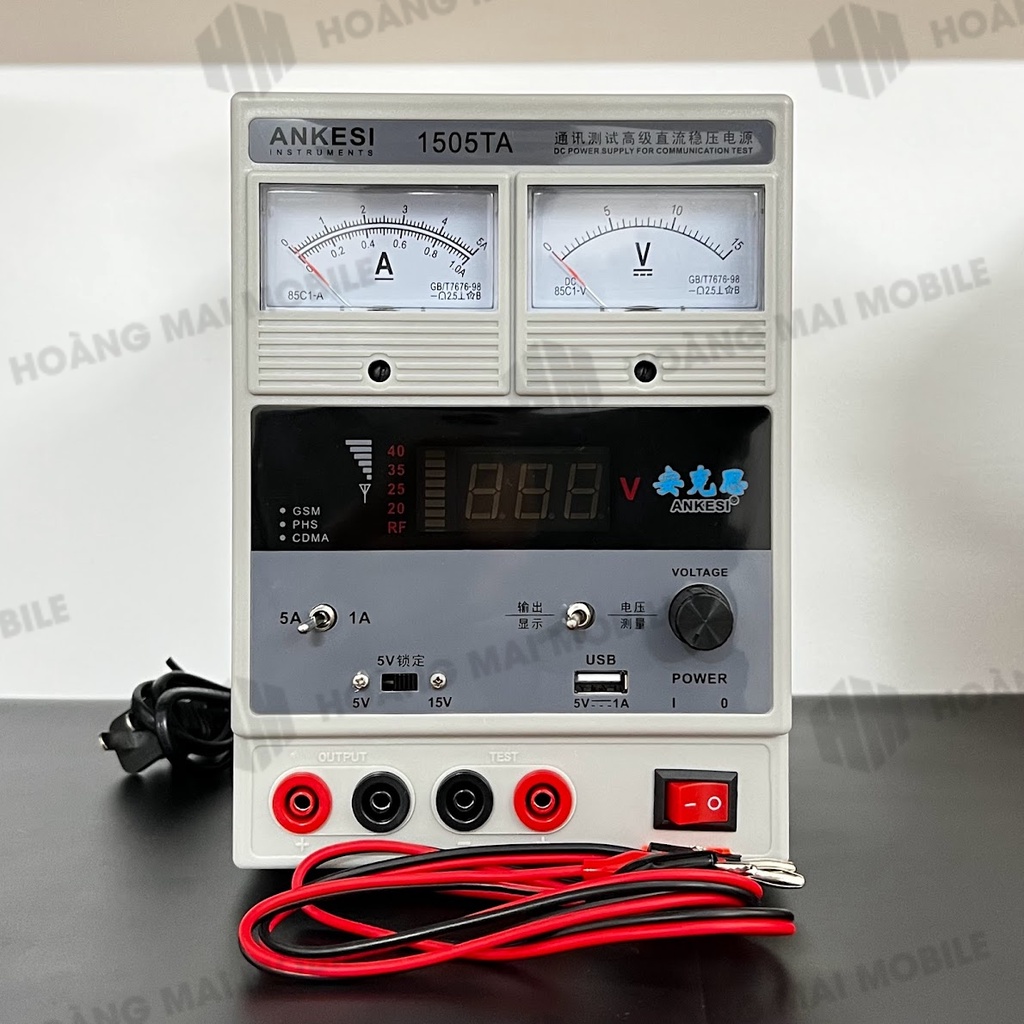 Máy cấp nguồn 1505TA đồng hồ kim 15V-5A