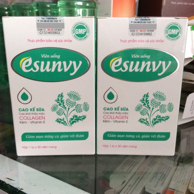 Viên uống giảm mụn, giảm vết thâm ESUNVY chai 30 viên