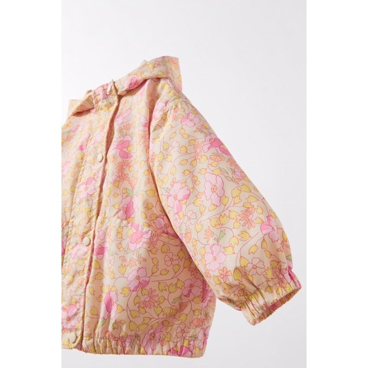 Áo khoác hoa nhí có mũ sẵn sale China sz 12-18m