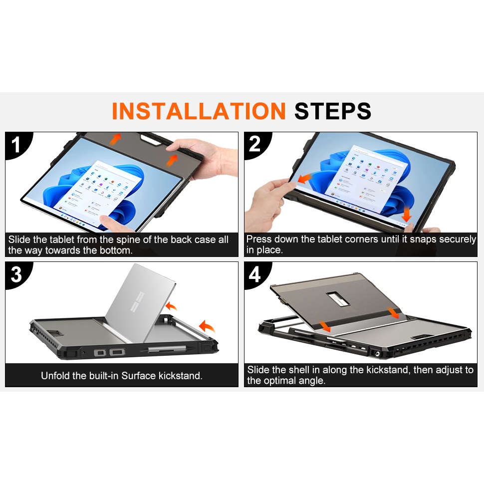 Bao Da Máy Tính Bảng Kèm Ngăn Đựng Bút Cho Microsoft Surface Pro 7 Plus / Pro7 / Pro 6 / Pro 5 / Pro 4 / LTE