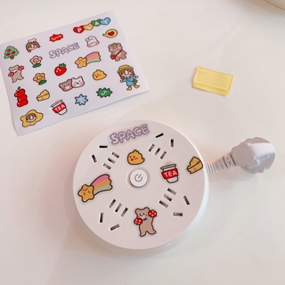 {Oni Sauce}🍦  Ổ Cắm Điện Hình Tròn Đa Năng Dễ Thương Cho Học Sinh