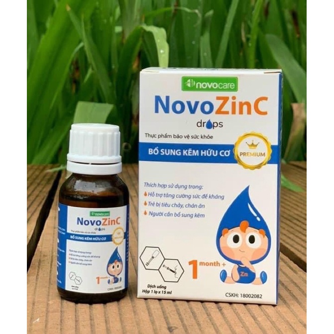 ✅ NovoZinC drops - Kẽm hữu cơ nhỏ giọt giúp ăn ngon, tiêu hoá tốt,tăng sức đề kháng dùng được cho trẻ sơ sinh (15ml)