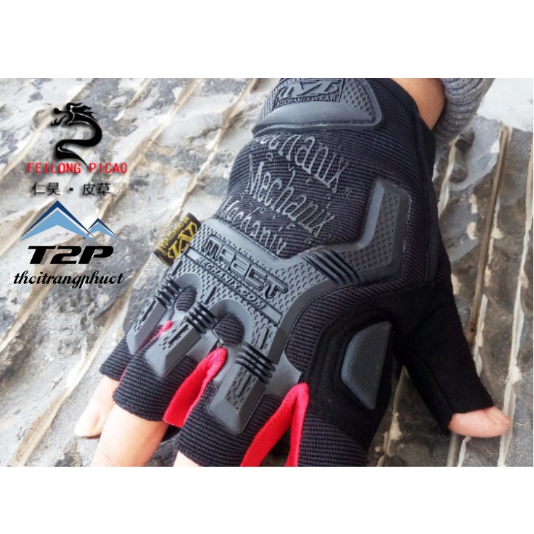 Găng tay cụt ngón impact mechanix đi phượt giá rẻ + tặng kèm găng tay chống nắng