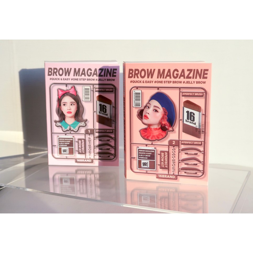 Bột Tán Chân Mày Hai Màu Đa Năng 16Brand Brow Magazine 3.6g