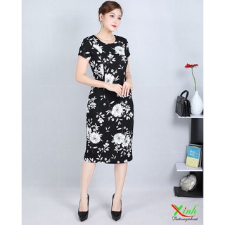[Mã FASHIONMALLT4 giảm 15% đơn 150k] Đầm suông hoa diện tiệc trẻ trung ThoiTrangXinh DL616