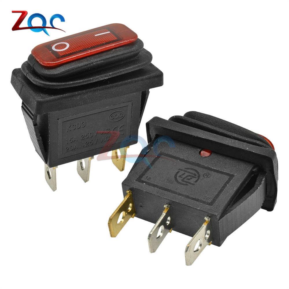 Công Tắc Nút Nhấn 15a / 250v 16a / 250v 3 / 4 / 6 Pin Chống Thấm Nước Có Đèn Led Cho Tàu Thuyền / Xe Hơi
