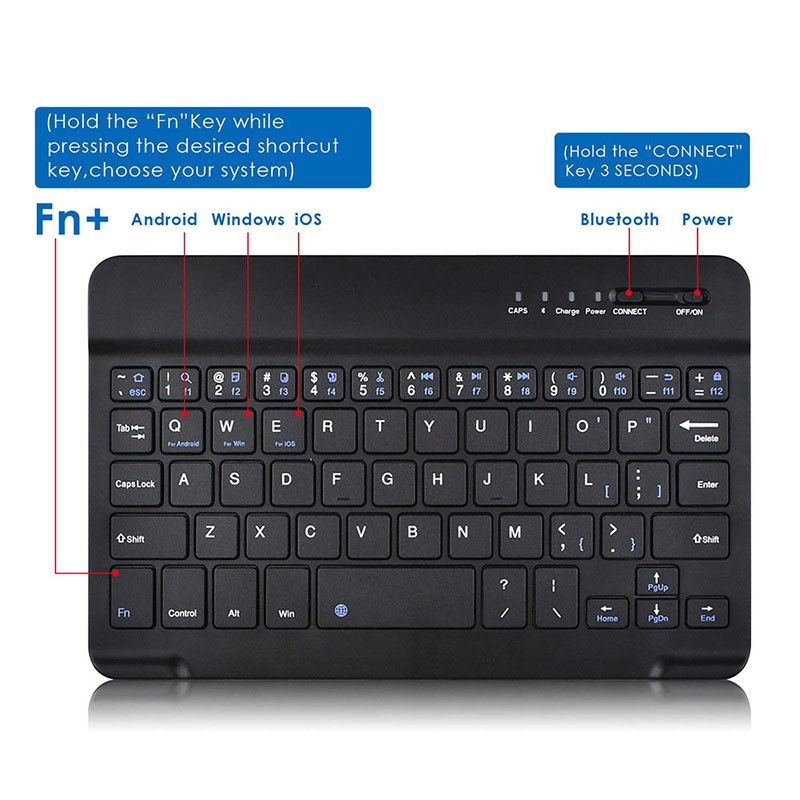 Bao Da Pu Máy Tính Bảng Kèm Bàn Phím Bluetooth Không Dây Cho Huawei Mediapad T3 10 Ốp