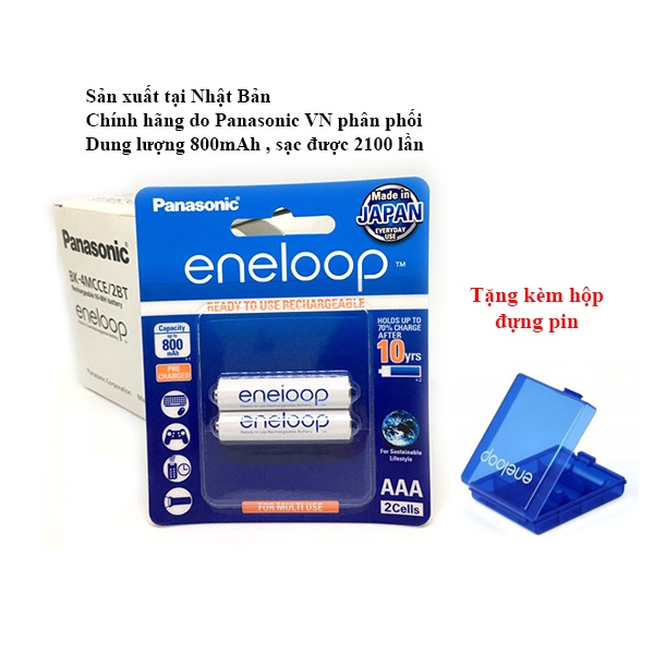 Bảng giá Chính Hãng - Pin sạc AAA Panasonic Eneloop 800 mAh