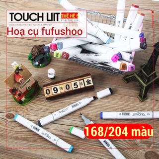 Marker Touchliit 6 loại hộp nhựa/túi vải 168/204 màu