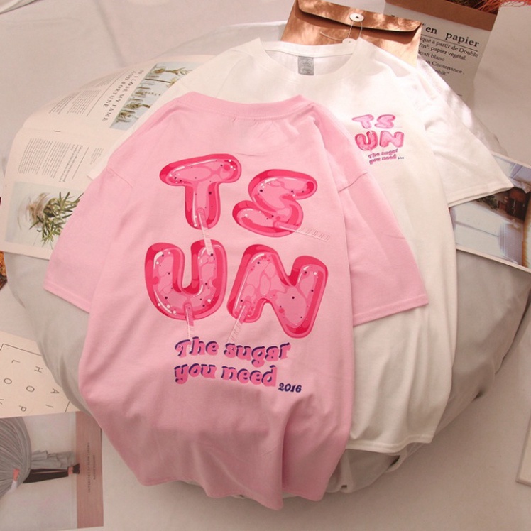 Áo thun unisex tay lỡ cổ tròn in chữ TSUN, áo phông form rộng chất Cotton mát mịn phong cách thaoir mái trẻ trungATIN124 | BigBuy360 - bigbuy360.vn