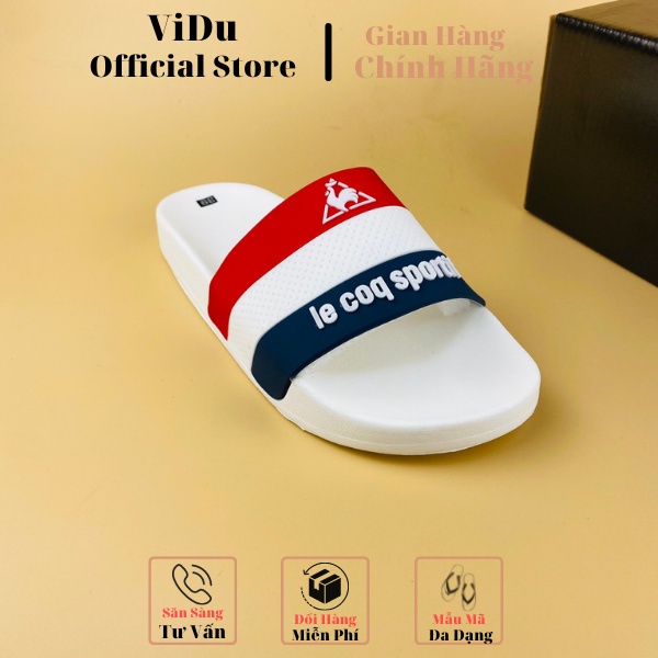 Dép nam thời trang Lecoqsportt ViDu 21149 hai màu   cao su cao cấp hình con gà trống siêu bền, sắc nét