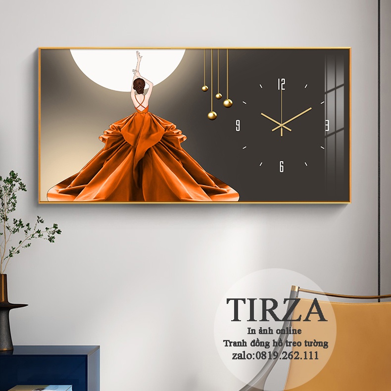 Đồng Hồ Treo Tường Kim Trôi Pha Lê Cao Cấp Sang Trọng Phù Hợp Treo Phòng Khách Phòng Ngủ Salon Tóc Cửa Hàng Spa