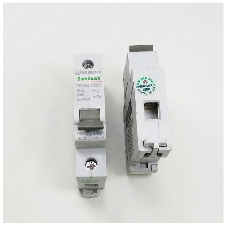 Cầu dao tự động Vanlock - Sino 1P 20A - 63A Dòng cắt 4,5kA Chính hãng