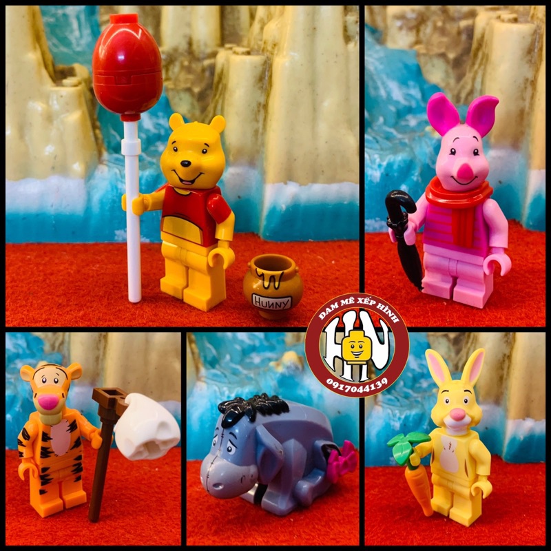 Đồ chơi xếp hình - Chú gấu - Winnie the Pooh - Suit film hoạt hình - XP66001 > 66005 - Hàng cao cấp - Ảnh shop !