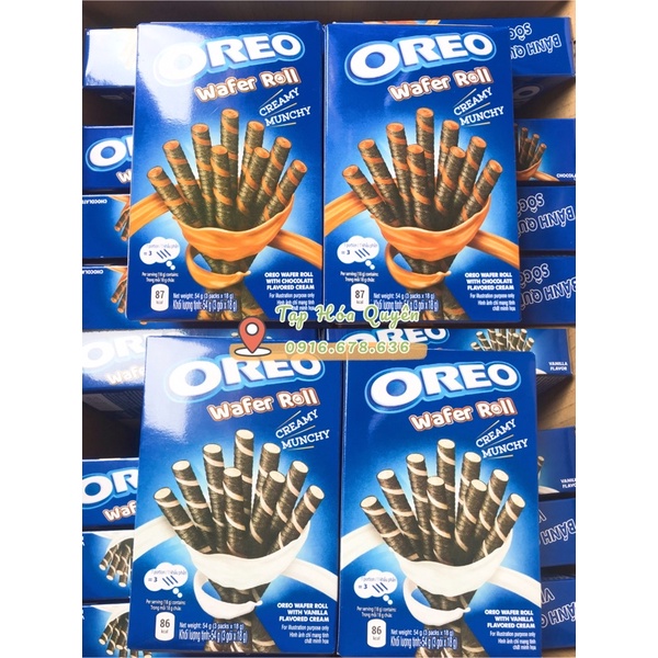 [Date Mới] Bánh Quế Oreo Wafer Roll Vanilla & Chocolate