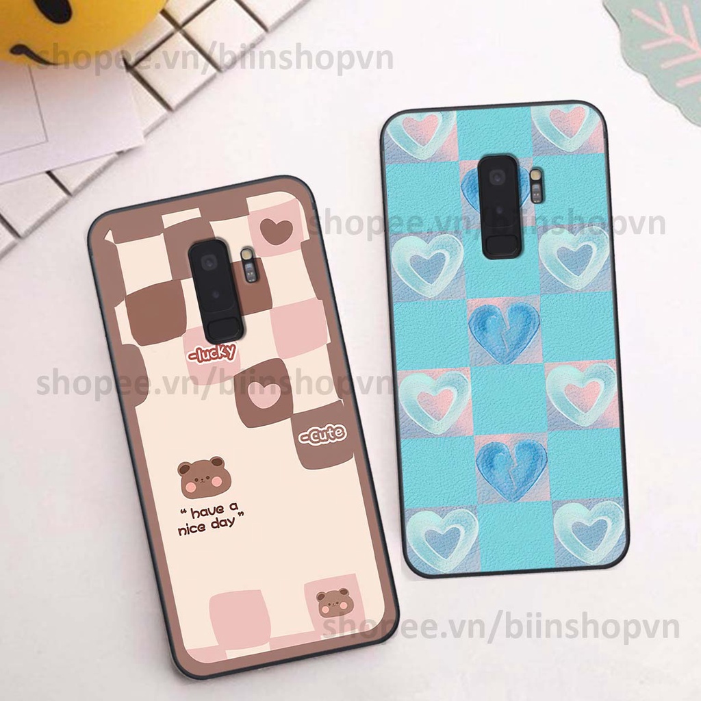 Ốp Samsung S9 / S9 Plus / S9+ caro trái tim nhiều màu sắc, đầy cá tính, khẳng định phong cách