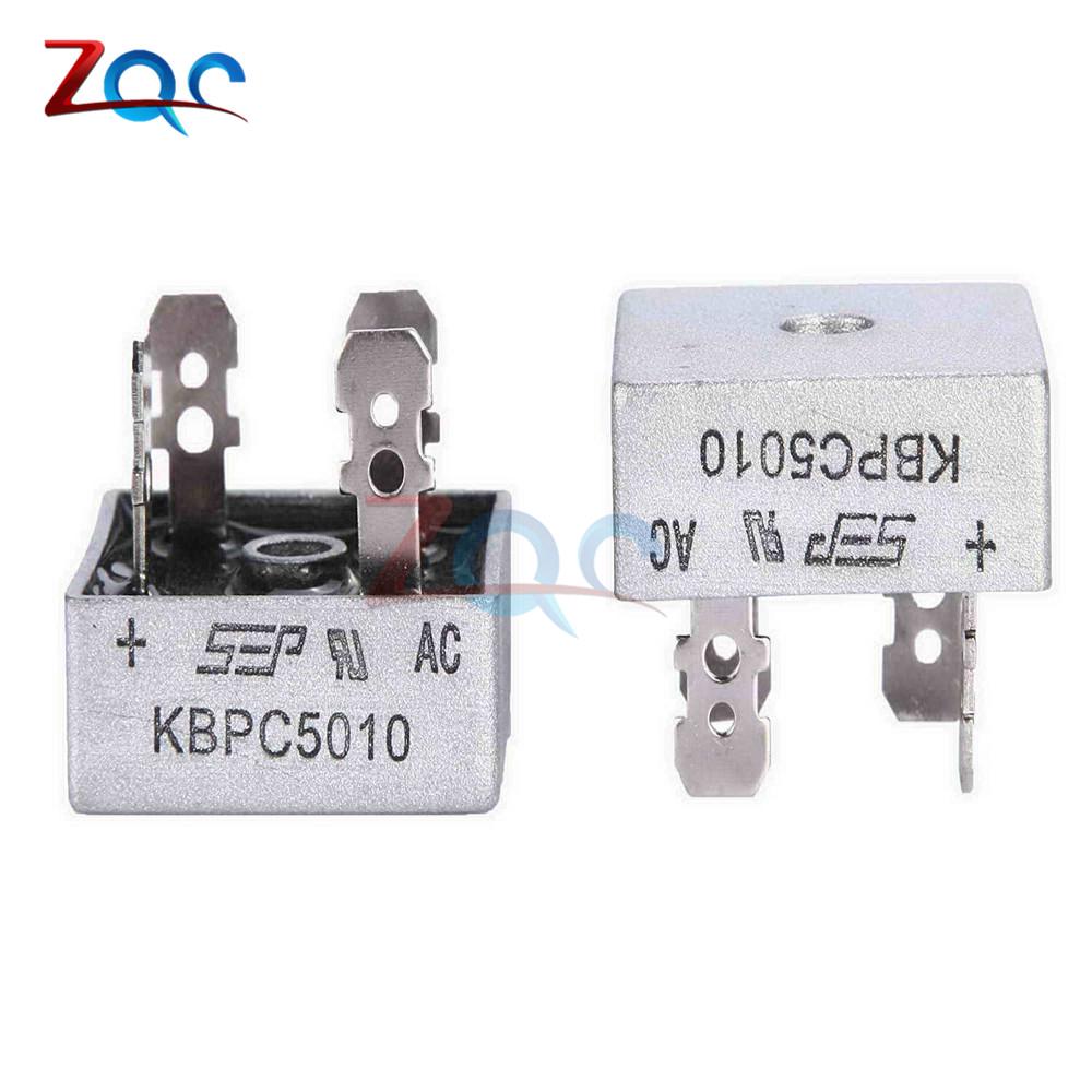1Pcs KBPC5010 50A 1000V AC Bridge Rectifier Metal Case Single Phases Diode Bridge Rectifier