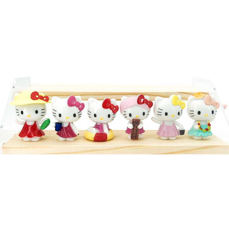 Set 6 mô hình Hello Kitty mini dễ thương dùng để trang trí bánh kem