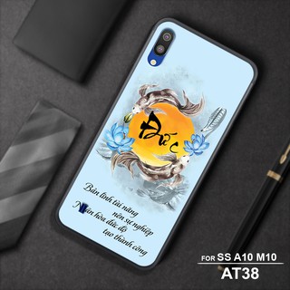 Ốp mặt lưng kính cường lực SAMSUNG GALAXY A10 - M10 IN CHỮ THƯ PHÁP TÂM AN ĐỨC