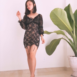 ĐẦM REN NHÚN 2 LỚP ( KÈM HÌNH THẬT )
