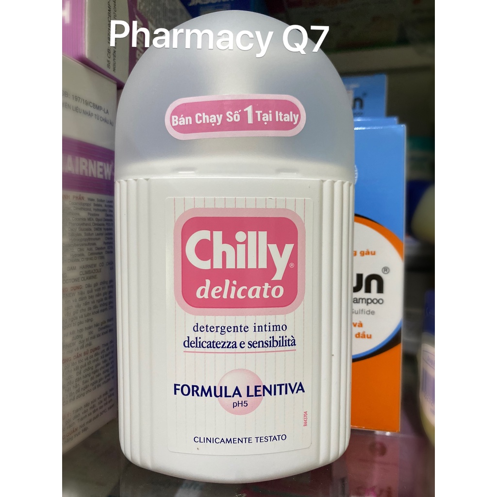 Dung dịch vệ sinh phụ nữ Chilly Gel , CHILLY XANH Delicato 200ml / Se se lạnh bùn tươi mát, Dưỡng mềm mại sạch diệu êm